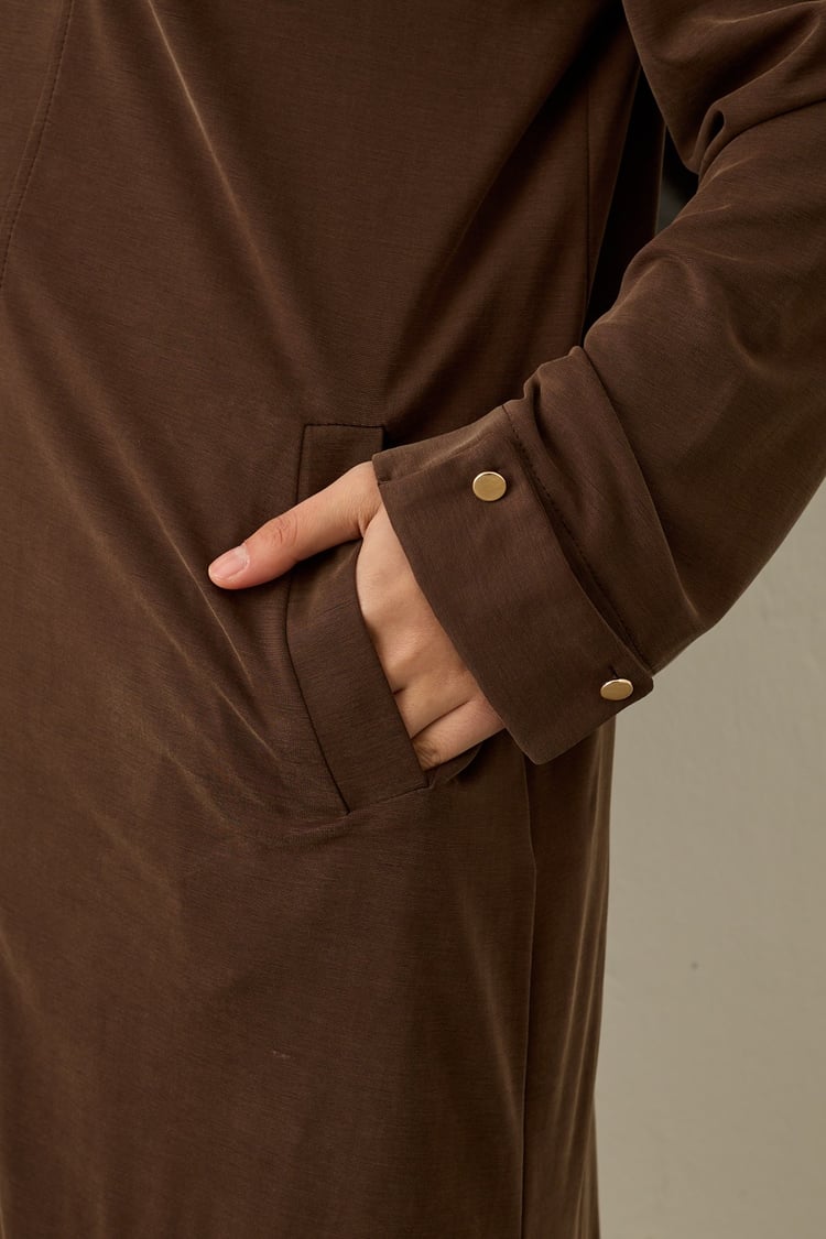 Belisa Fleto Cepli Örme Rayon Pantolonlu Takım KAHVERENGİ