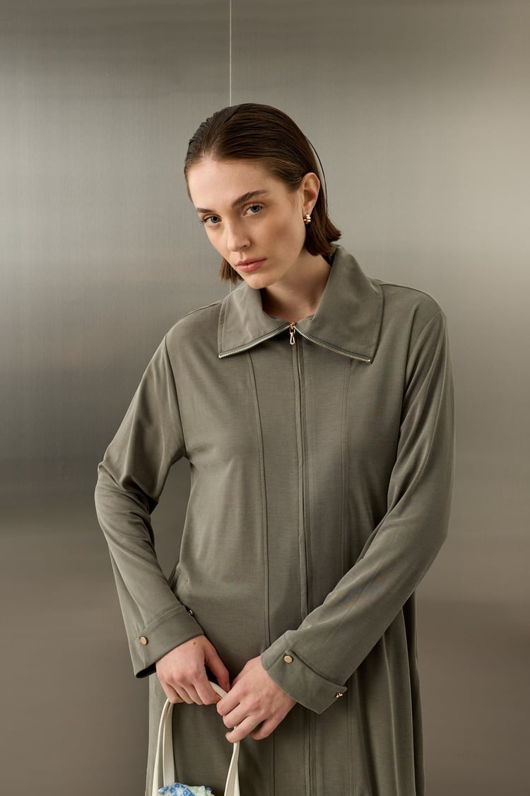 Belisa Fleto Cepli Örme Rayon Pantolonlu Takım HAKİ