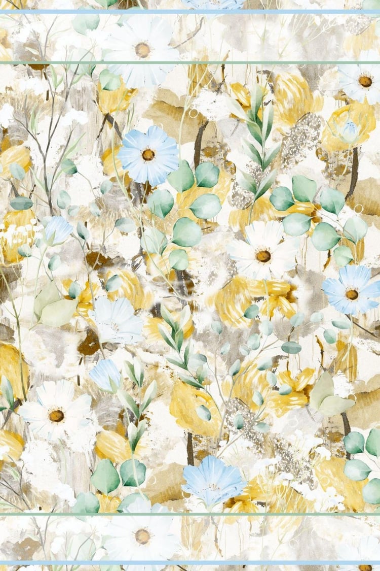 Floral Batik Desenli Omuz Şalı MİX