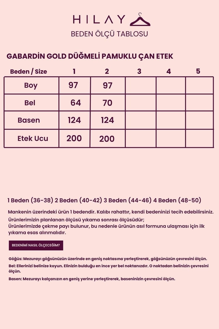 Gabardin Gold Düğmeli Pamuklu Çan Etek MÜRDÜM