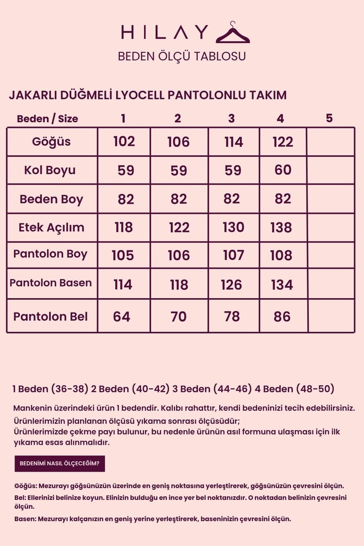 Jakarlı Düğmeli Lyocell Pantolonlu Takım SİYAH