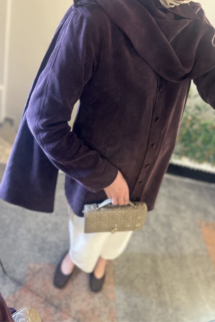 Motty Şal Detaylı Lyocell Gömlek MÜRDÜM
