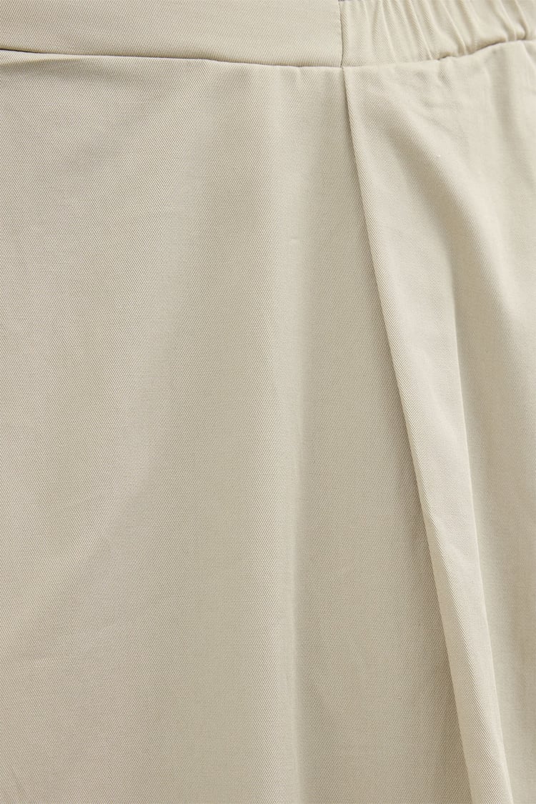 Over Pileli Bol Kesim Gabardin Pantolon BEJ