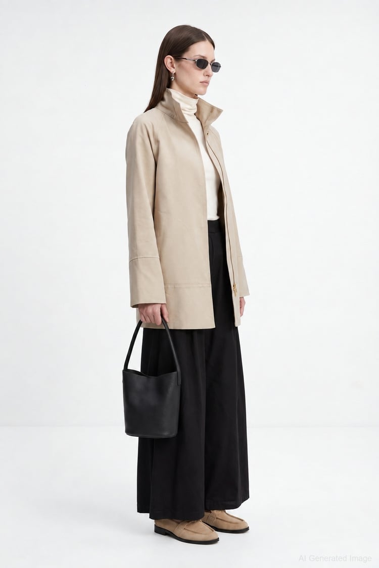 Over Pileli Bol Kesim Gabardin Pantolon SİYAH