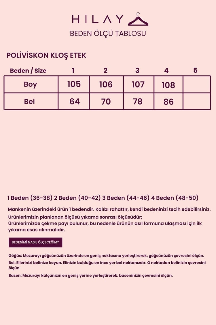 Poliviskon Kloş Etek KAHVERENGİ