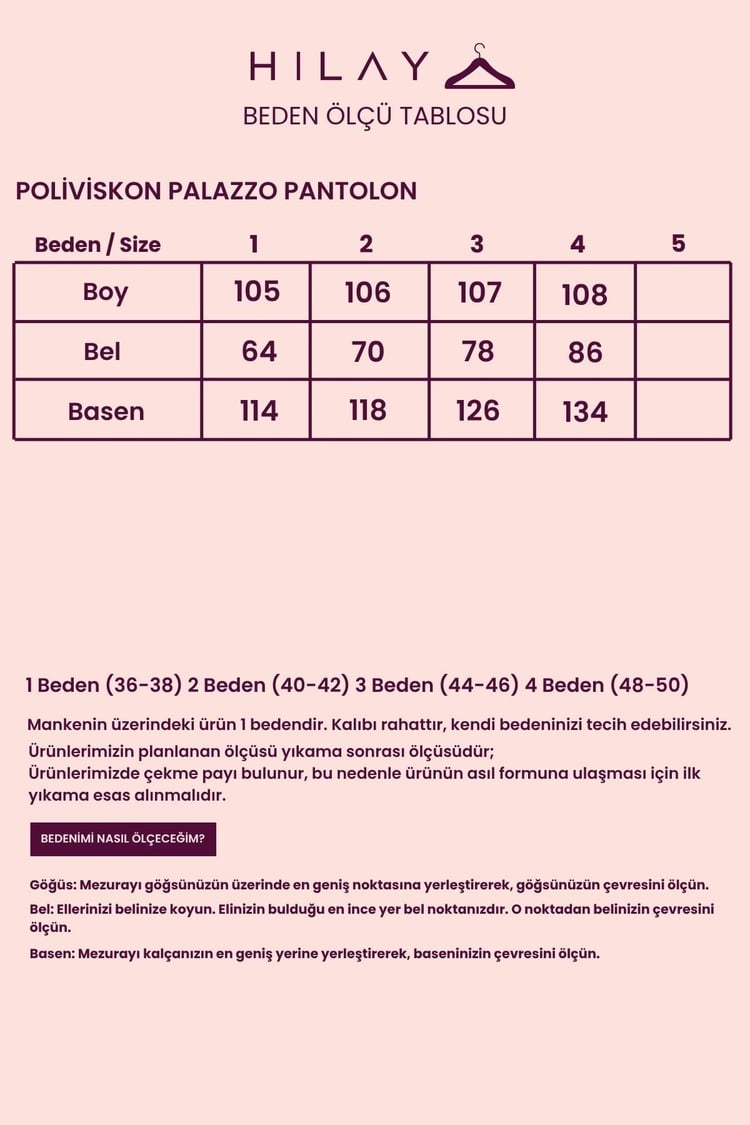 Poliviskon Palazzo Pantolon KAHVERENGİ