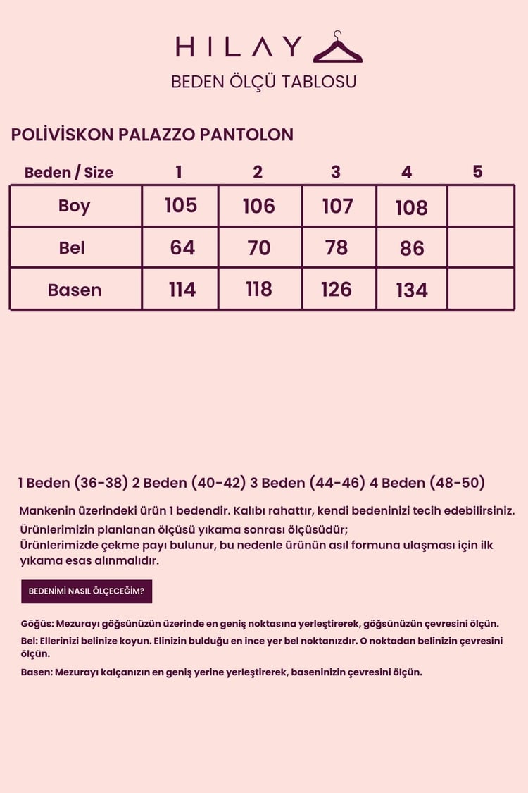 Poliviskon Palazzo Pantolon LACİVERT