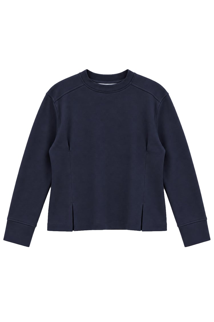 Tosca Pens ve Pile Detaylı Sweatshirt LACİVERT