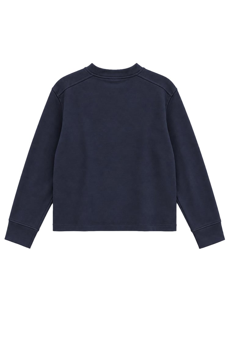 Tosca Pens ve Pile Detaylı Sweatshirt LACİVERT