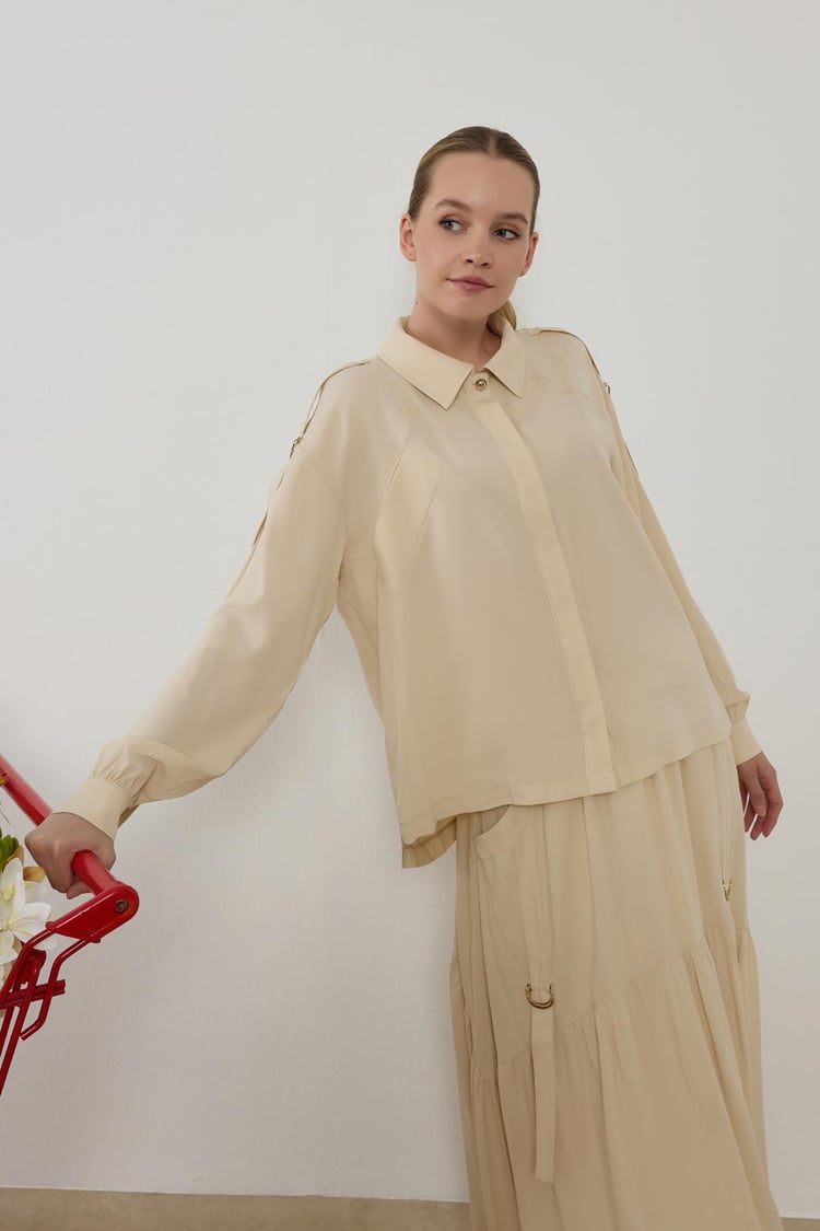 NINA ETEKLİ TAKIM BEJ