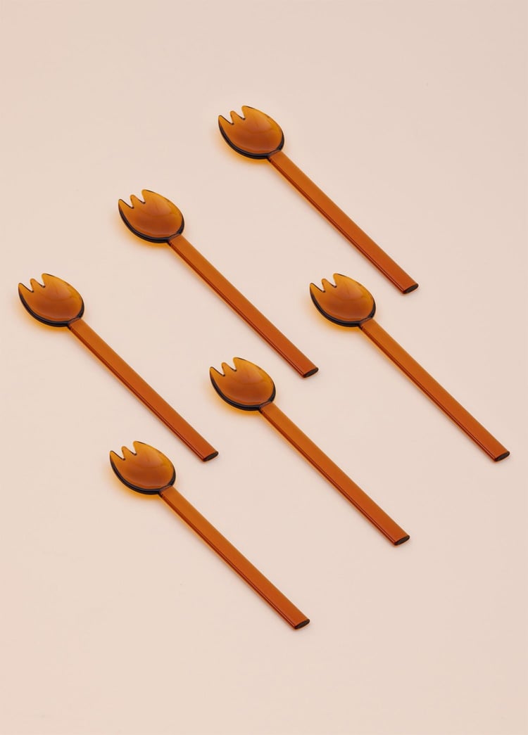 Abiete Dondurma ve Tatlı Kaşığı Amber 6lı Set