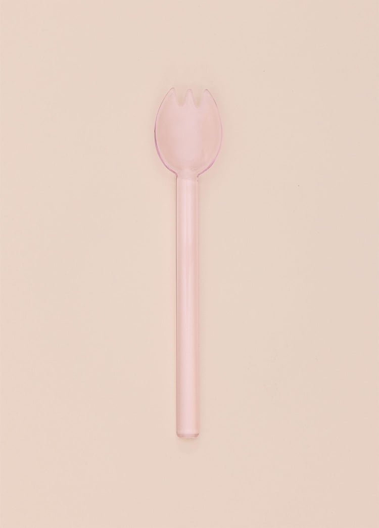 Abiete Dondurma ve Tatlı Kaşığı Pembe 6lı Set