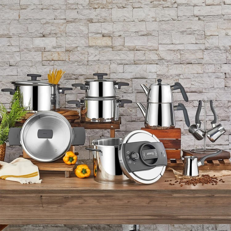 Amboss Eni-0021 Enio 18 Pc Çelik Çeyiz Seti Gri