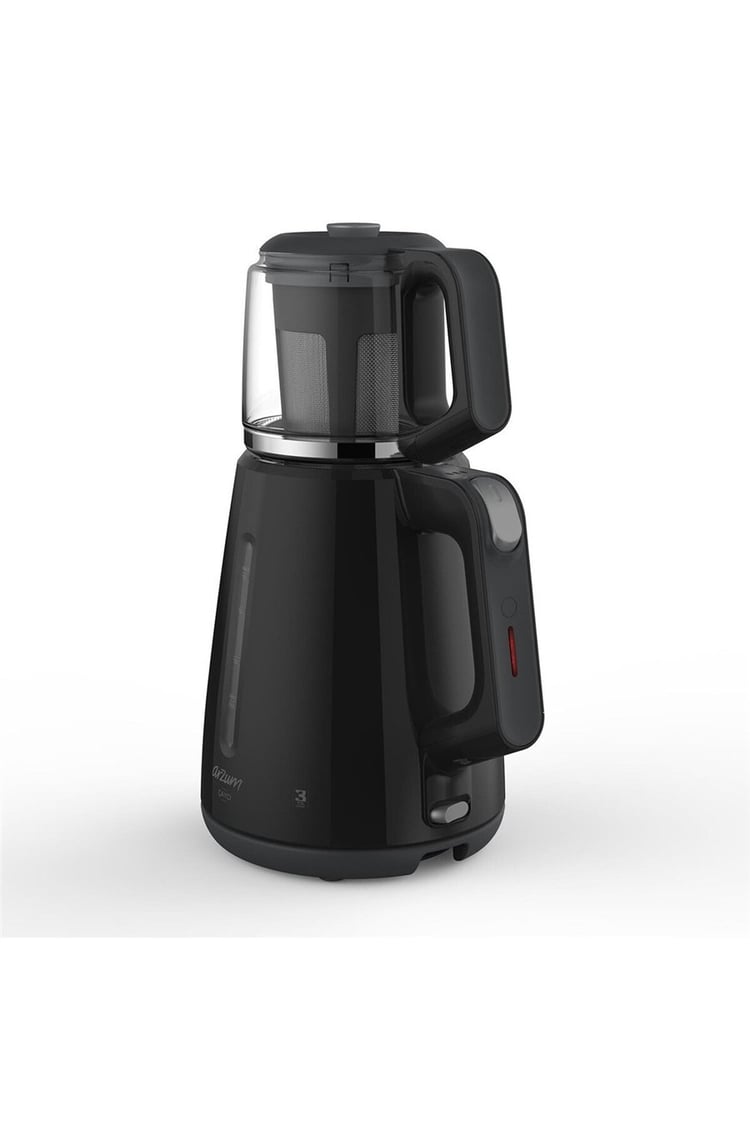 Arzum Cam Demlik Çay Makinesi 1700 Watt - Siyah AR3061
