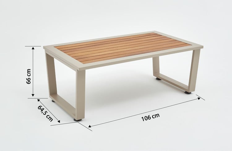 Assento Bahçe Oturma Grubu 2+1+1+Sehpa - Kum Rengi
