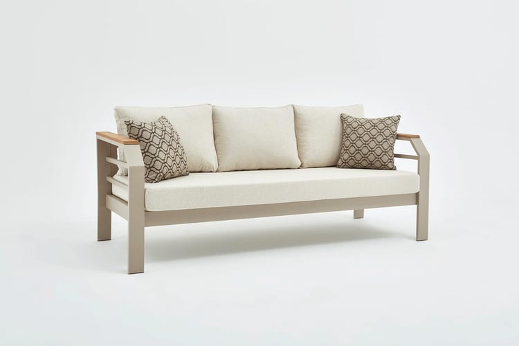 Assento Bahçe Oturma Grubu 3+1+1+Yüksek Sehpa - Kum Rengi