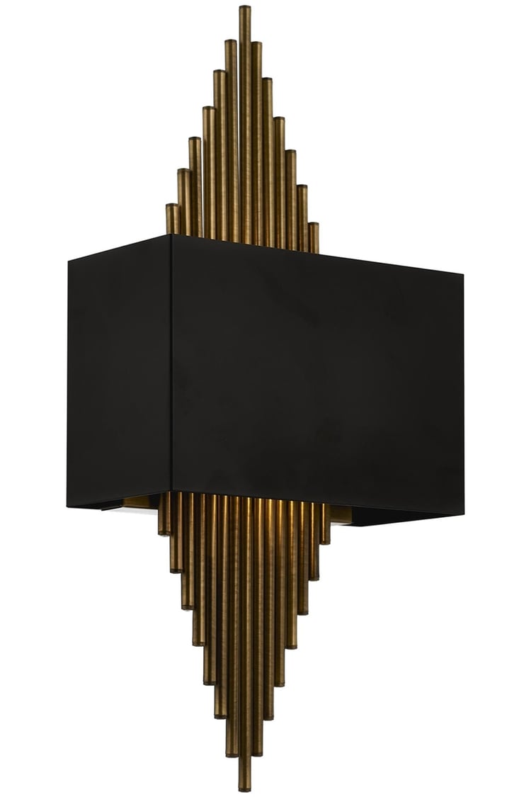 Avonni AP-62175-01 Siyah Boya Aplik E14 Metal 25x13 cm