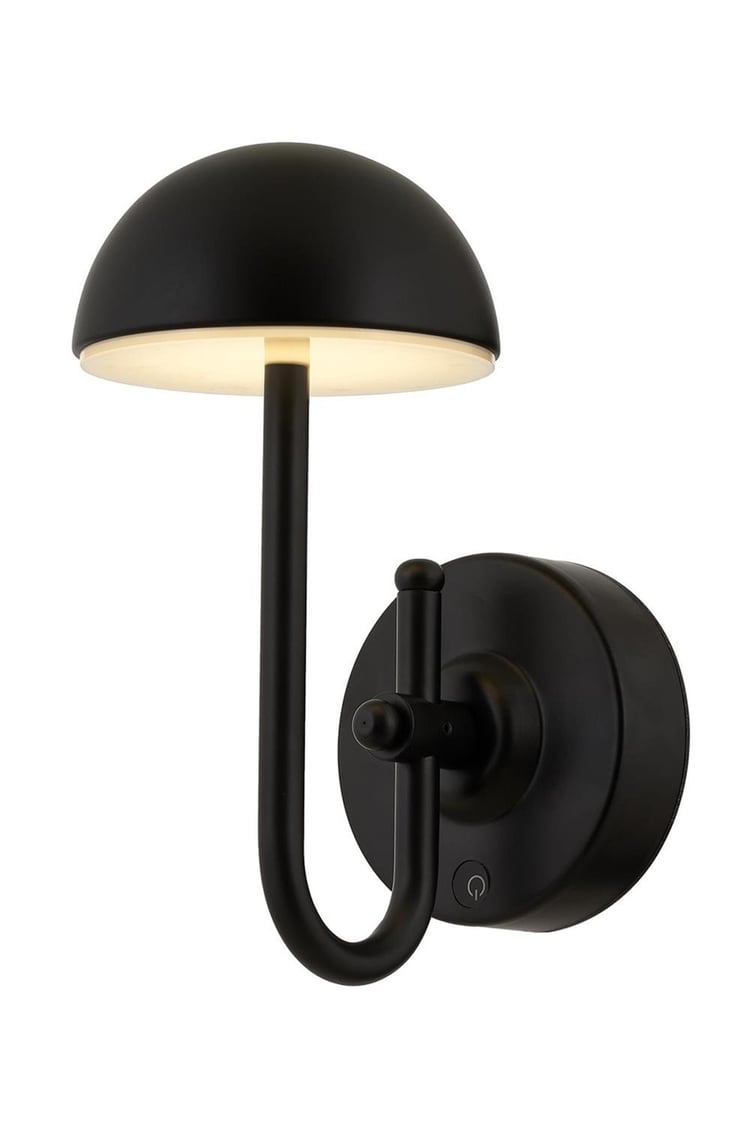 Avonni AP-64004-BSY Siyah Boya Aplik LED Metal Opal Pleksi 12x20 cm