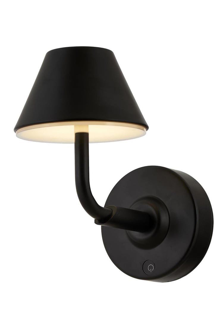 Avonni AP-64006-BSY Siyah Boya Aplik LED Metal Opal Pleksi 12x22 cm
