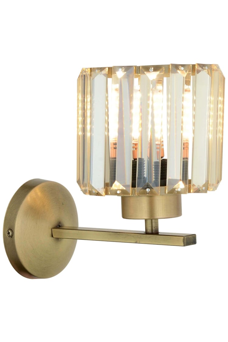 Avonni AP-65244-1E Eskitme Kaplama Aplik E27 Metal Kristal 20x27 cm