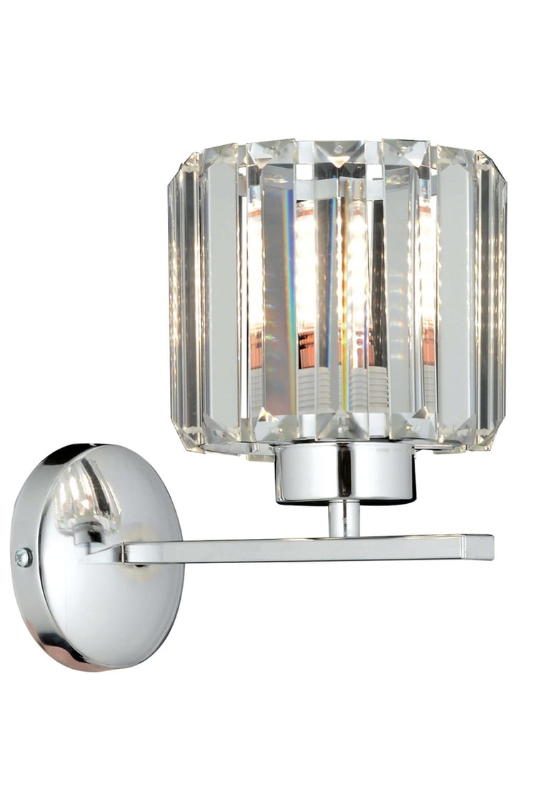 Avonni AP-65244-1K Krom Kaplama Aplik E27 Metal Kristal 20x27 cm