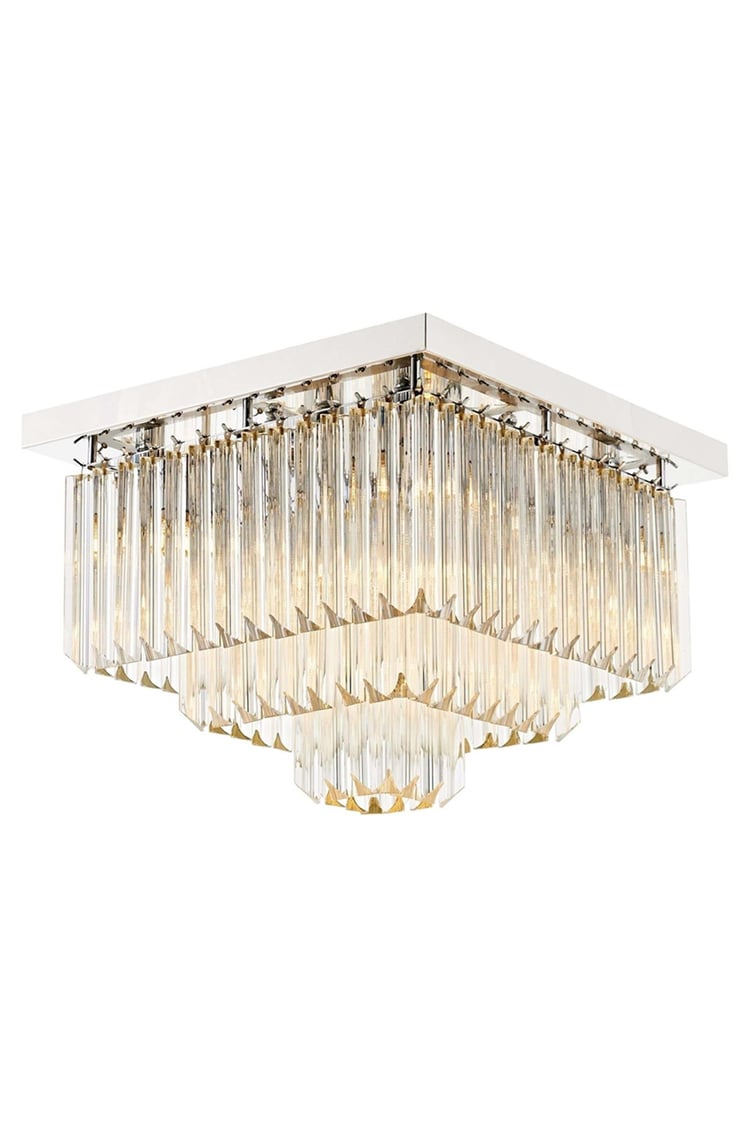 Avonni AR-4302-K50X50 Krom Kaplama Klasik Avize E14 Metal Kristal 50x50 cm