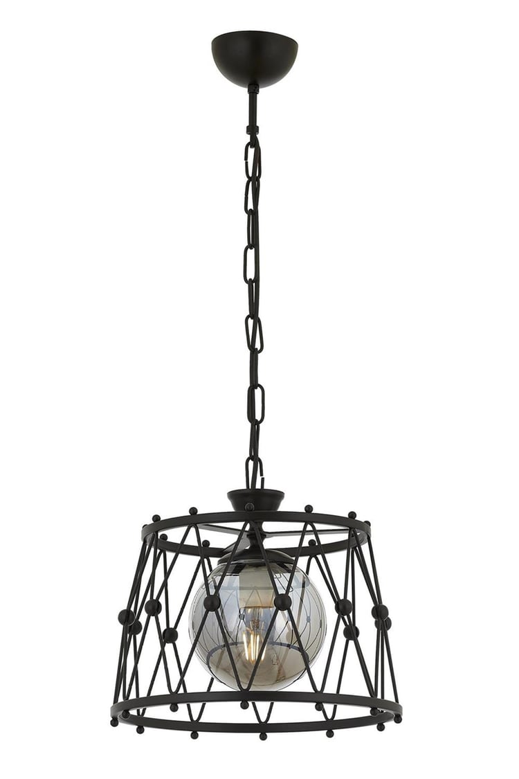 Avonni AV-1904-1BSY Siyah Boya Modern Avize E27 Metal Cam 28x cm