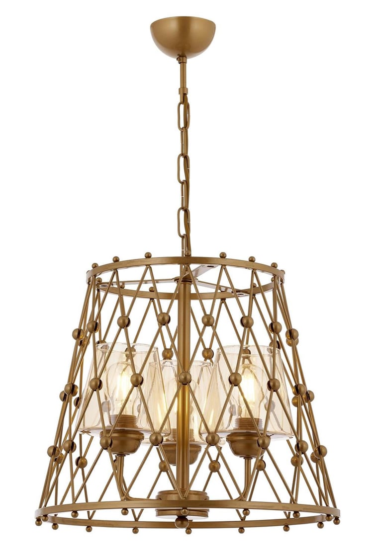 Avonni AV-1904-3BSA Eskitme Boya Modern Avize E27 Metal Cam 42 cm