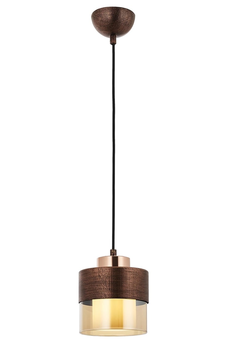 Avonni AV-4288-1CPR Bakır Patina Boya Modern Avize E27 Metal Cam 15 cm