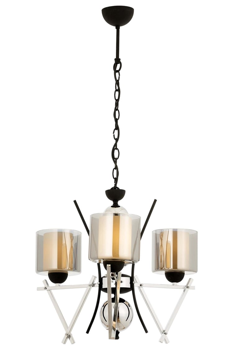 Avonni AV-4301-3K Krom Kaplama Modern Avize E14 Metal Cam 50 cm