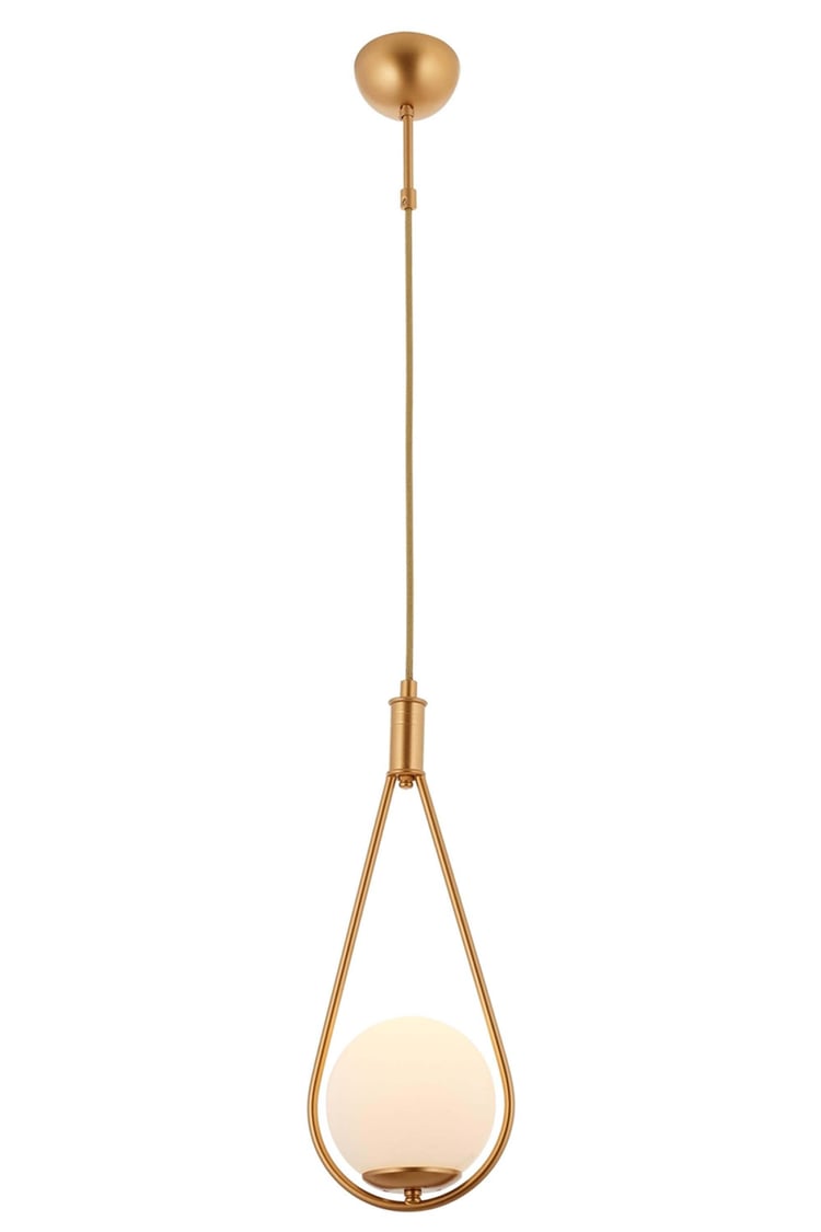 Avonni AV-4316-1S Sarı Kaplama Modern Avize G9 Metal Cam 20 cm