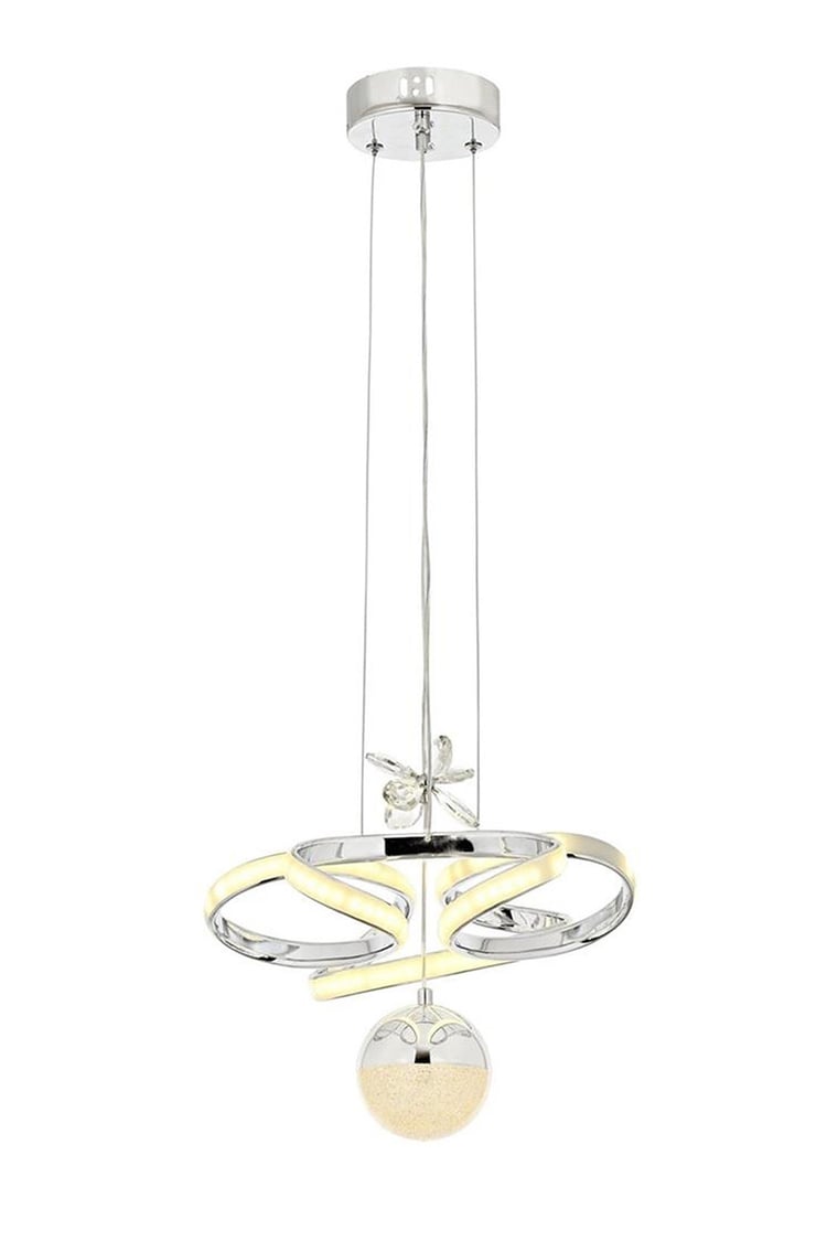 Avonni AV-5281-1K Krom Kaplama Modern Avize LED Metal Cam 35 cm