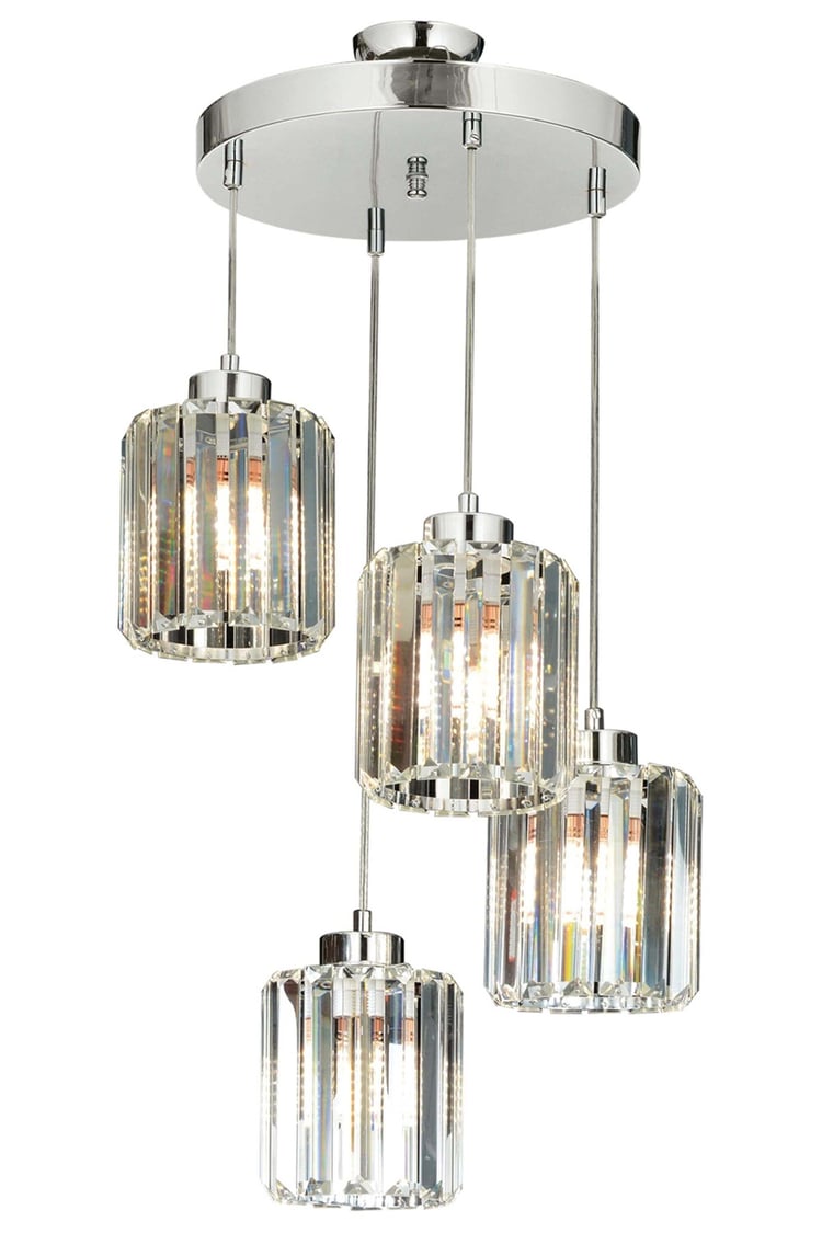 Avonni AV-65230-4KT Krom Kaplama Modern Avize E27 Metal Kristal 40 cm