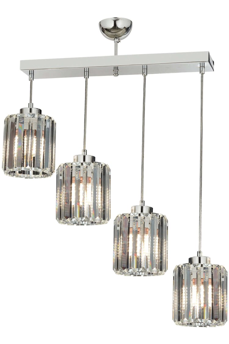 Avonni AV-65230-4KY Krom Kaplama Modern Avize E27 Metal Kristal 64x15 cm