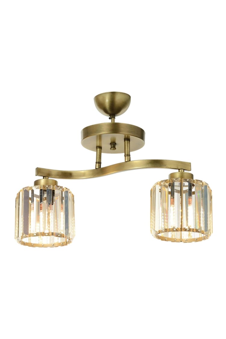 Avonni AV-65231-2E Eskitme Kaplama Modern Avize E27 Metal Kristal 46x17 cm