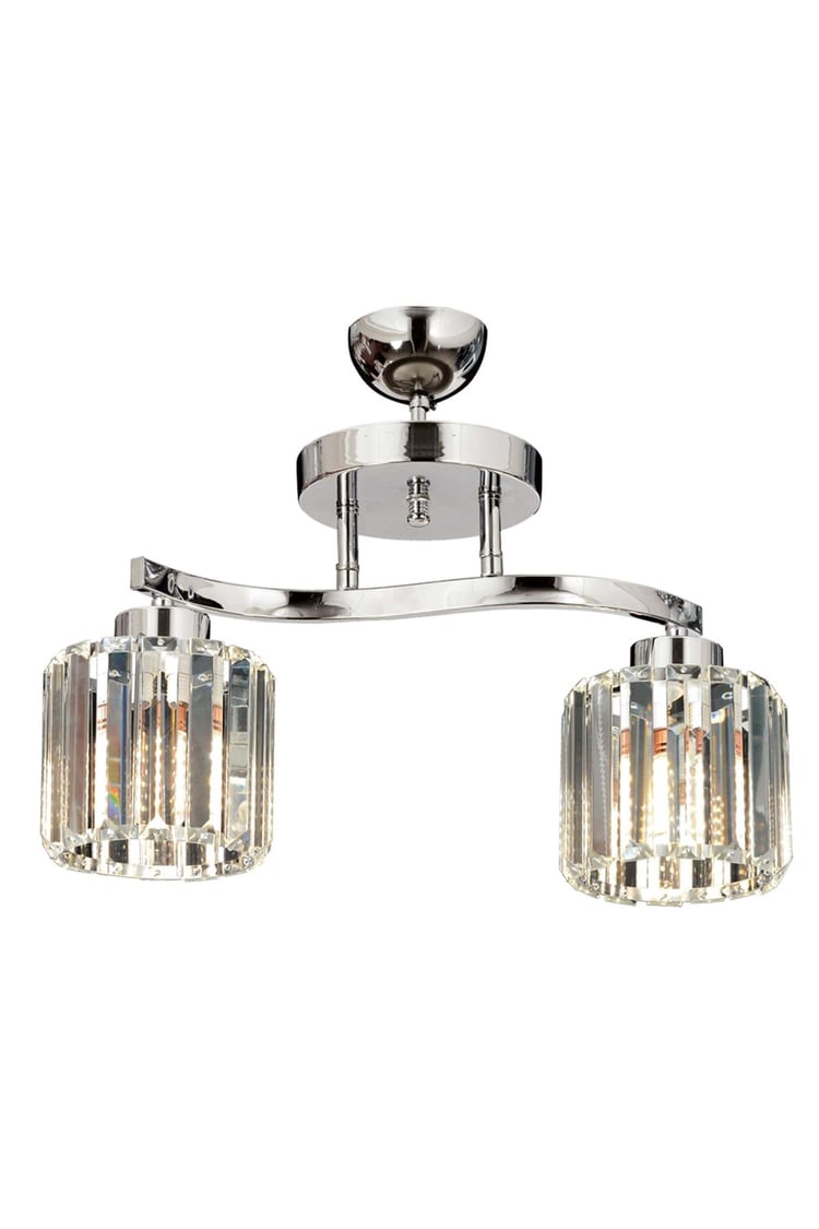 Avonni AV-65231-2K Krom Kaplama Modern Avize E27 Metal Kristal 46x17 cm