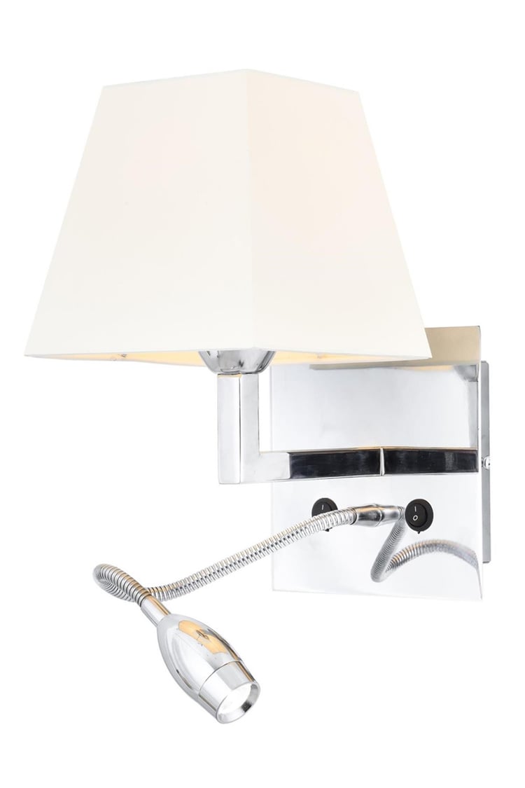 Avonni HAP-9064-LED Krom Kaplama Aplik E14 Metal Kumaş 22x25 cm