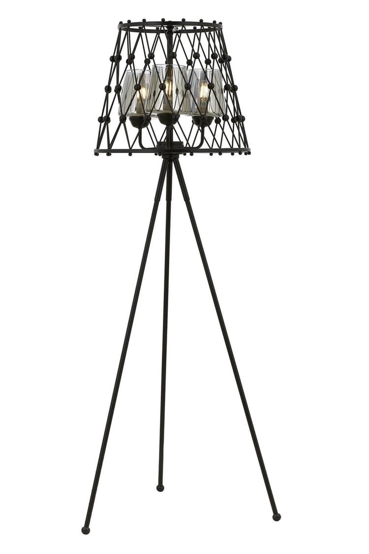 Avonni LM-1904-3BSY Siyah Boya Lambader E27 Metal Cam 50 cm