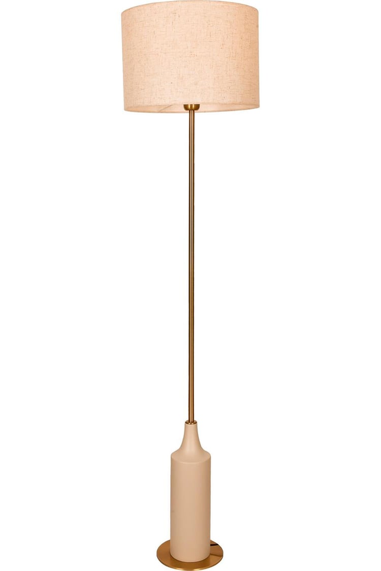 Avonni LM-33004-KRM Krem/Eskitme Boya/Kaplama Lambader E27 Ahşap Kumaş 40 cm