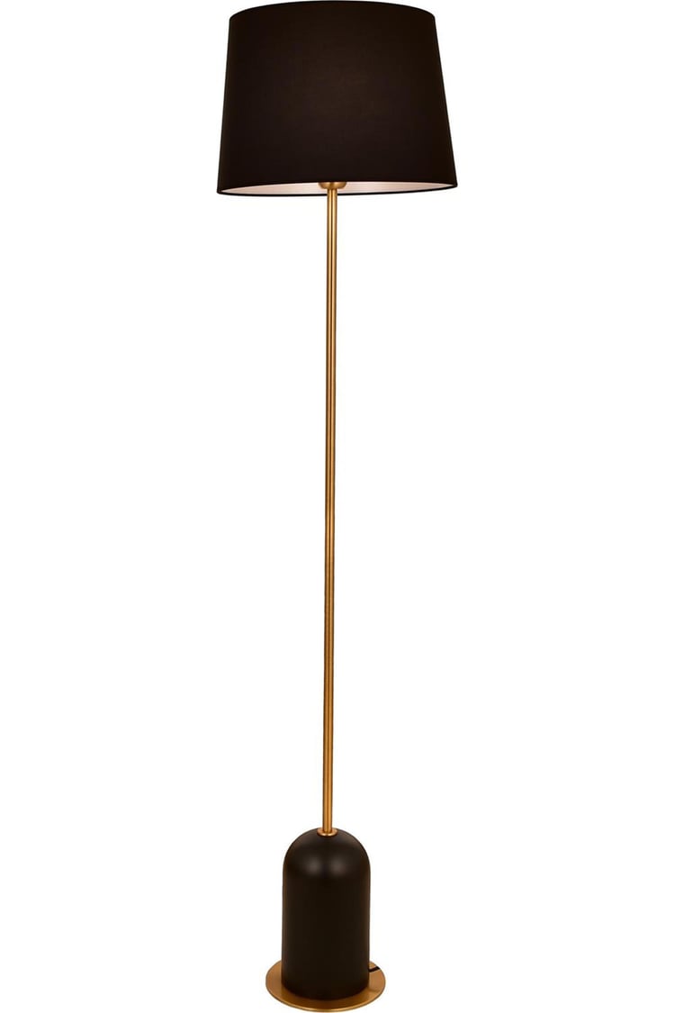 Avonni LM-33005-BSY Siyah/Eskitme Boya/Kaplama Lambader E27 Ahşap Kumaş 40 cm