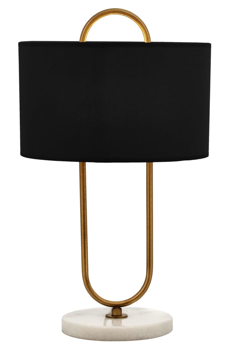 Avonni ML-9112-1E Eskitme Kaplama Masa Lambası E27 Metal Kumaş 30 cm