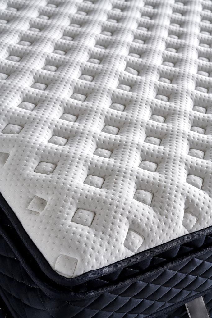 Baklava Yatak 90x190 cm Tek Kişilik Ultra Ortopedik Çok Sert Pedli Lüks Yatak 30 cm Antrasit Kumaş