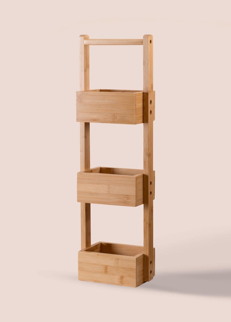 Bambu 3 Katlı Düzenleyici Raf 65x20x13 Cm
