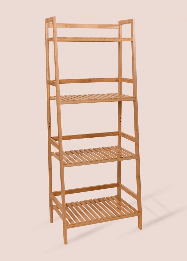 Bambu 4 Katlı Düzenleyici Dolap Raf 120x49x32 Cm