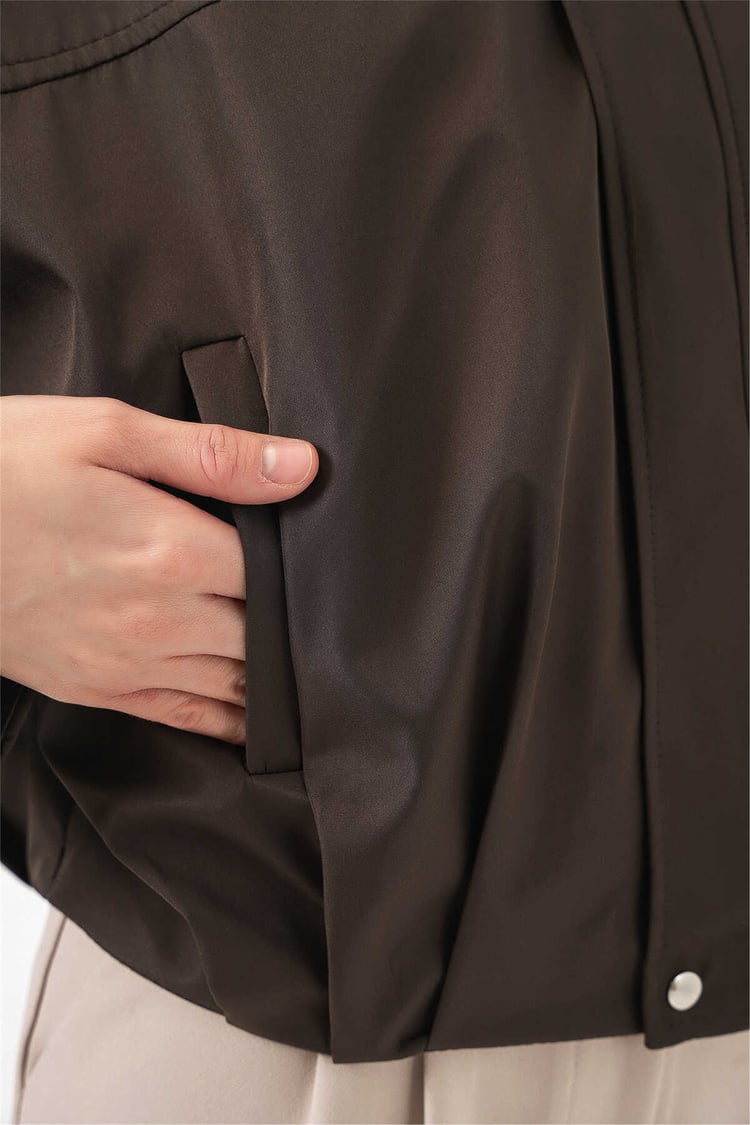 Bigdart 0732 Kahverengi Kadın Bomber Trenc 36-42