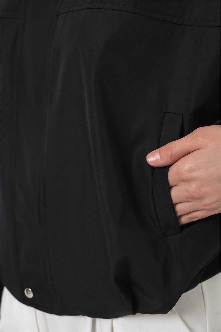 Bigdart 0732 Siyah Kadın Bomber Trenc 36-42