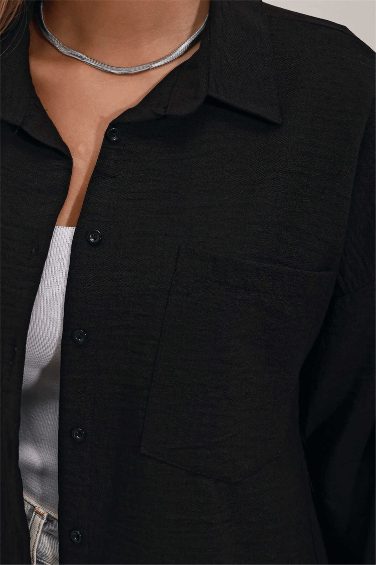 Bigdart 20153 Siyah Kadın Gömlek