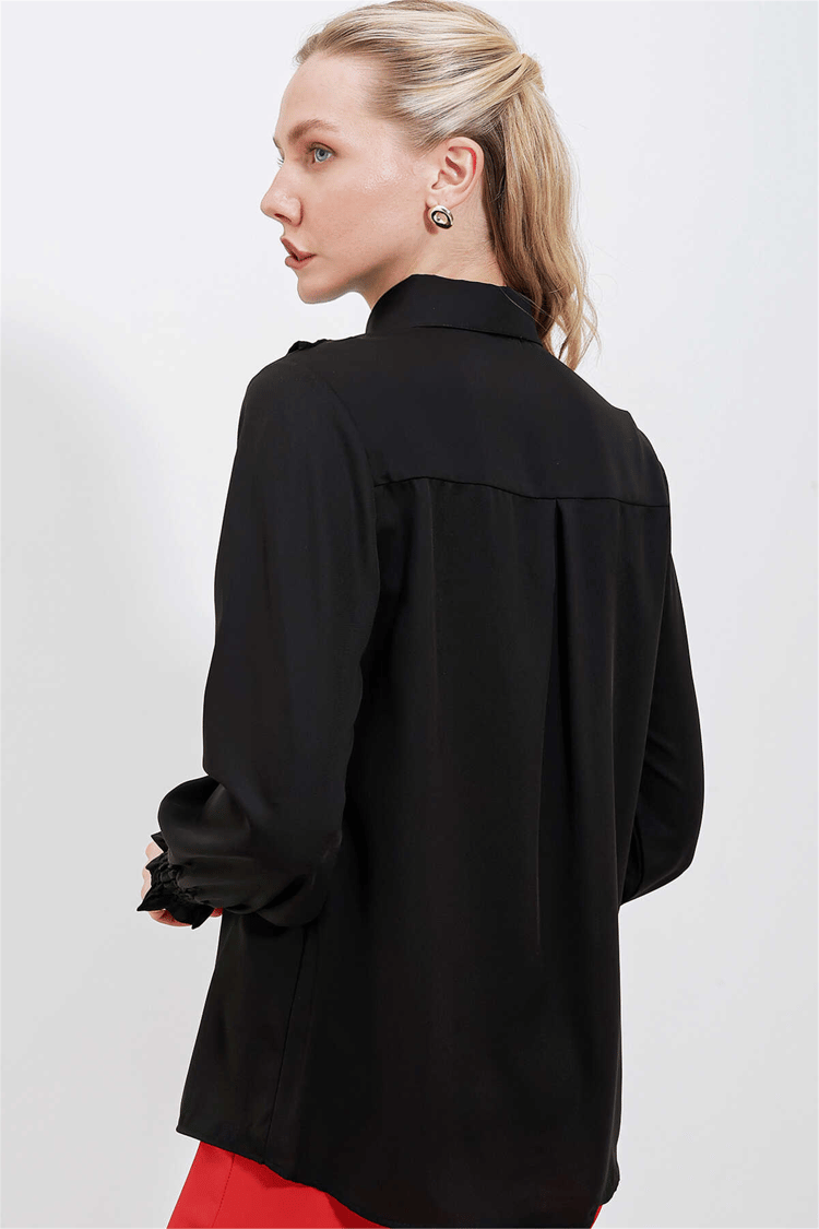 Bigdart 20223 Siyah Kadın Gömlek