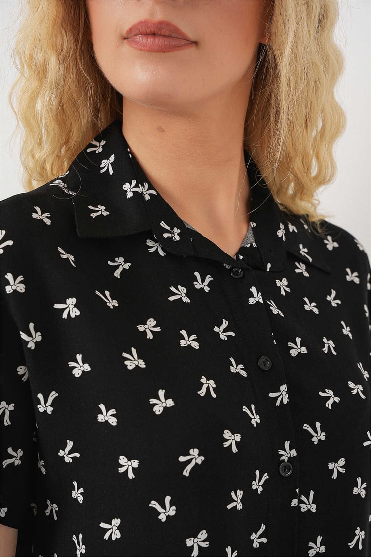 Bigdart 20310 Siyah Kadın Gömlek