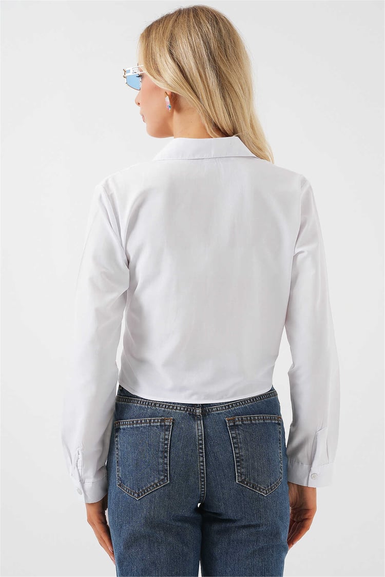 Bigdart 20325 Beyaz Kadın Gömlek
